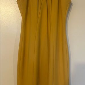 Calvin Klein Strapless Mustard Dress